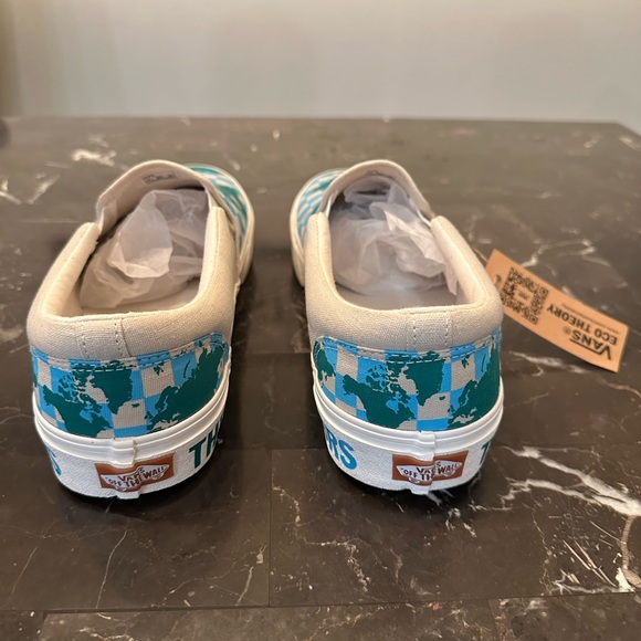 VANS Asher Eco Slip On Sneakers “The World is Ours” Men’s Size 11.5 New With Box - Picture 7 of 7